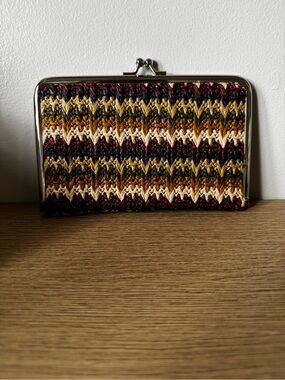 Woven Zigzag Clutch Wallet - Multicolor